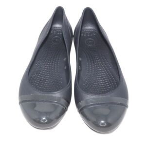Crocs Black Cap Toe Ballet Flats Size 8 - Office Work Professional